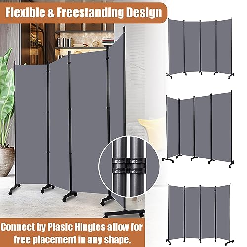 Room Divider 88'' Wide Folding Privacy Screens