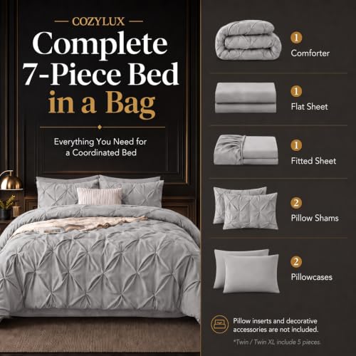 Queen Comforter Set French Grey