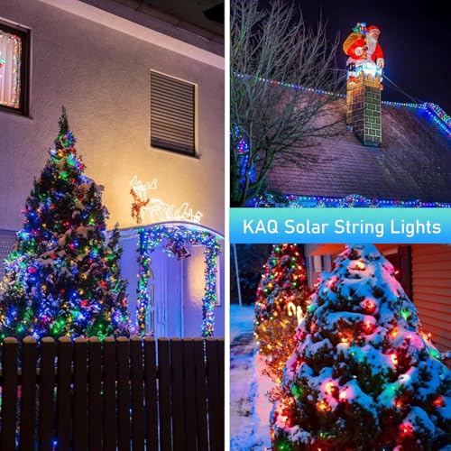 2pack 200LED Solar String Lights Outdoor Waterproof Multicolor (66 Foot)