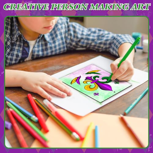 10 Pieces Large Mardi Gras Unfinished Wood Crafts to Paint for Adults