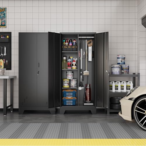 Metal Storage Cabinet with Locking Doors