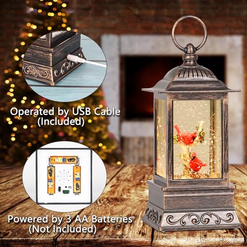 Cardinal Snow Globe