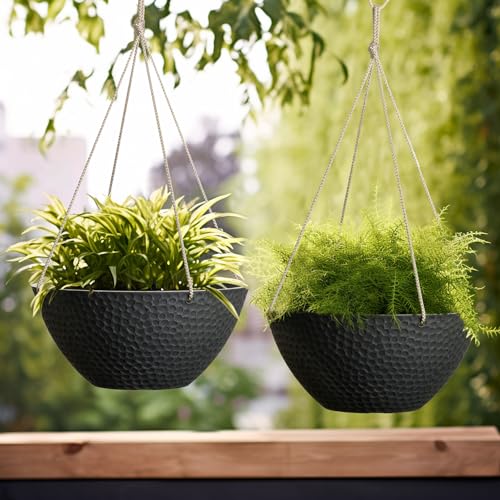 Large Hanging Planters for Outdoor Plants (2 Count)