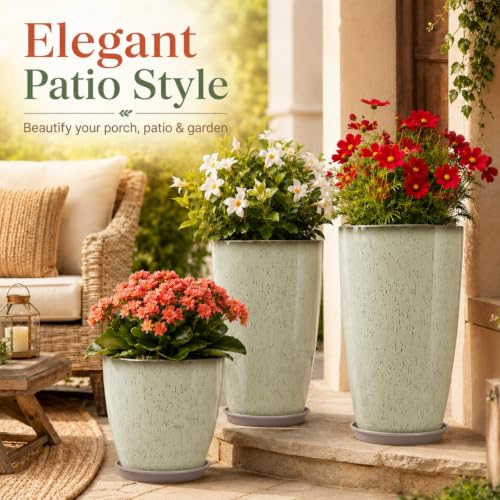Set of 3 Tall Planter