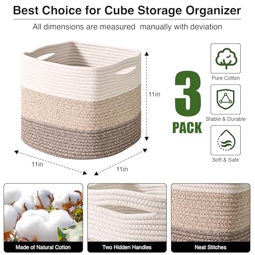 11 Inch Cube Storage Bins (3 Count)