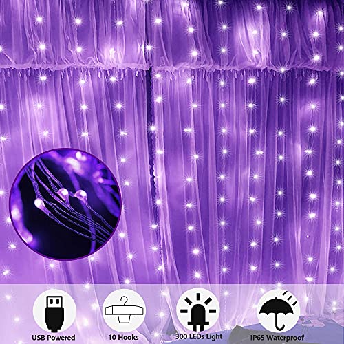 Window Curtain String Lights
