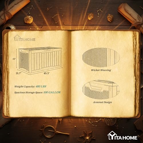 100 Gallon Large Outdoor Deck Box