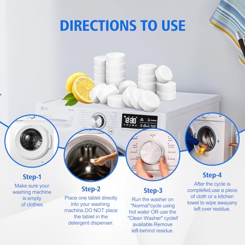 40 Pack Washing Machine Cleaner Tablets (40 Count)