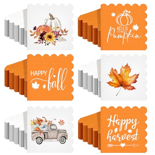 150 Pcs Fall Paper Napkins for Decoupage 5 x 5 Inches