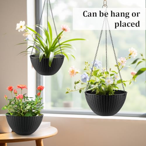 Hanging Planters 8 Inch & 10 Inch (4 Count)