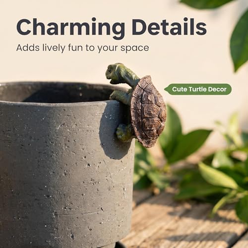 Ceramic Plant Pot with Resin Figure for Idoor Plants
