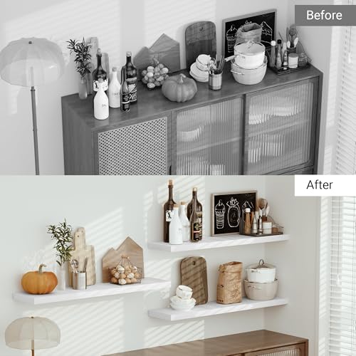 Single Floating Shelves 48x10” Set of 1