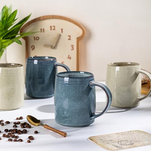 Large Ceramic Coffee Mugs Set of 6 (6 Count)
