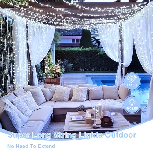 800 LED White String Lights Indoor Outdoor (131 Foot)