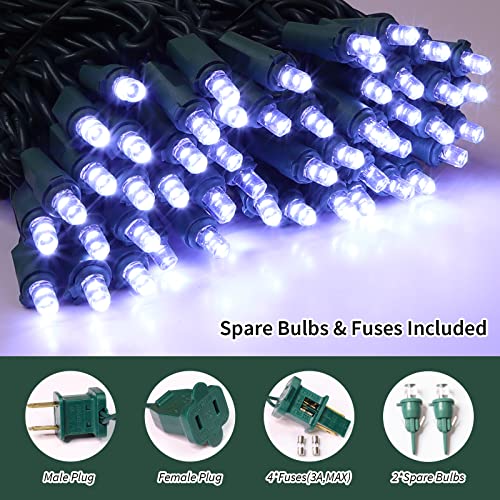 100LED Cool White Christmas String Lights Outdoor (100 Count)