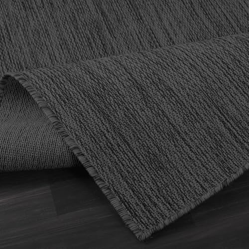 Washable Indoor Outdoor Rug 5x7 Weather Resistant Area Rugs Modern Solid for Porch Deck Balcony Backyard Patio Outside Carpet