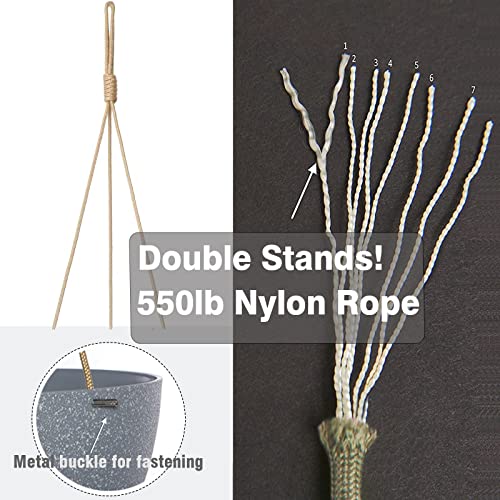 12 Inch 2 Pack Large Hanging Planters for Indoor Outdoor Plants (2 Count)