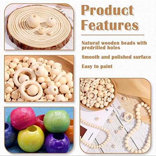 Wooden Beads for Crafts (660 Count)