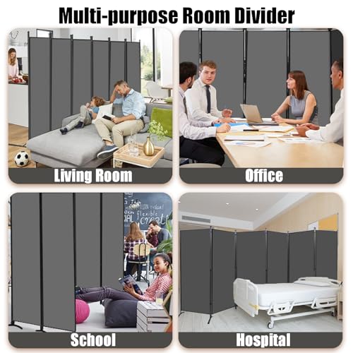 Room Divider Folding Privacy Screens (6 Count)