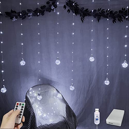 Wishing Ball Curtain String Lights 9.8x3.3 ft