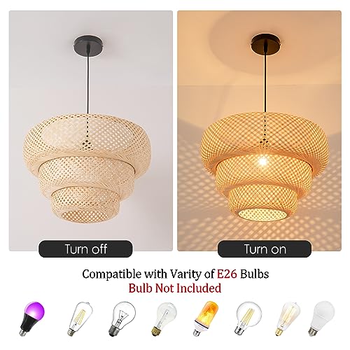 18.5" Bamboo Pendant Light