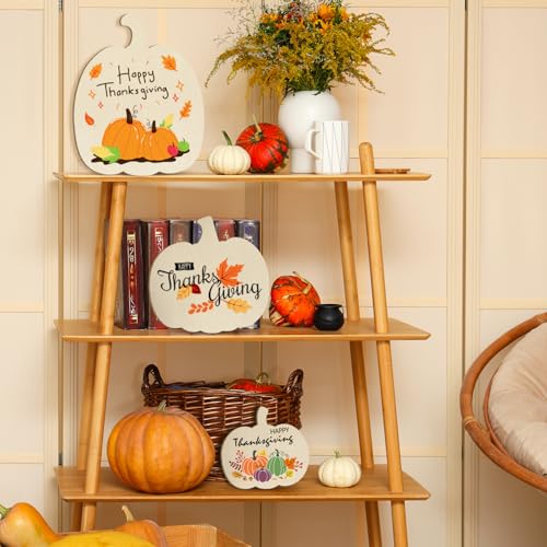 Wooden Pumpkins Ornaments to Paint Halloween Thanksgiving Decoration Cutouts Unfinished 6Pack (6 Count)