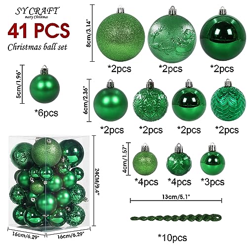 Christmas Ball Ornaments for Christmas Decorations (45 Count)