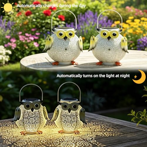 2 Pack Hanging Solar Lanterns