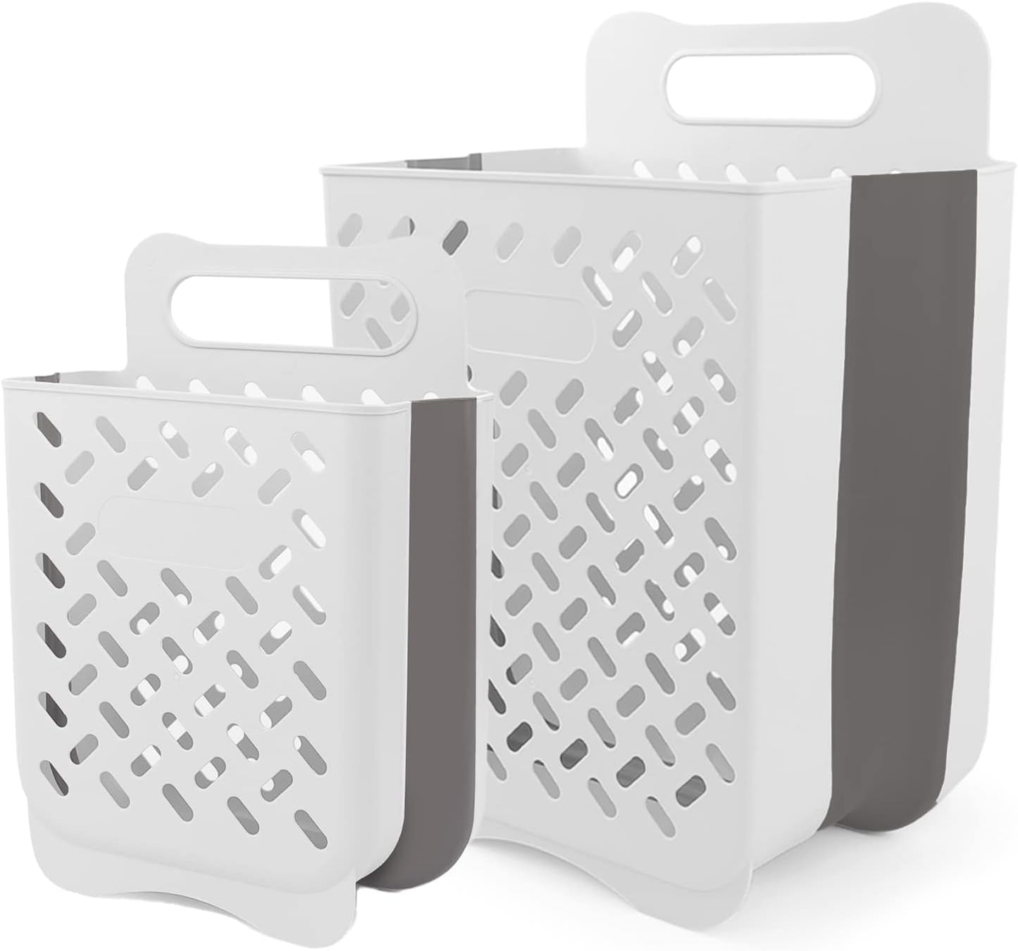Laundry Basket Hamper,Hanging Wall Collapsible Laundry with Handle,Space-Saving Foldable Storage Dirty Washer Organizer Bin Multi-function Container Waterproof Durable,Set of 2(XL&M) - NestledHome