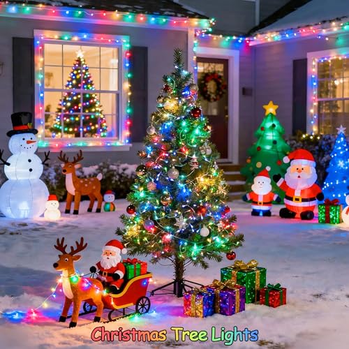 Connectable 100 LED Multicolor Christmas Lights for Tree (33 Foot)