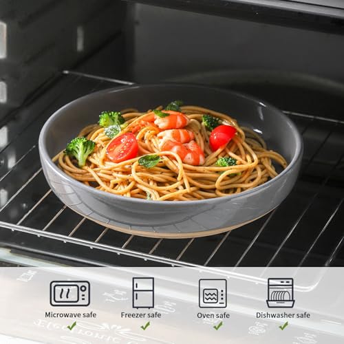 Pasta Bowls Set of 4 with Sesame Glaze Finish (4 Count)
