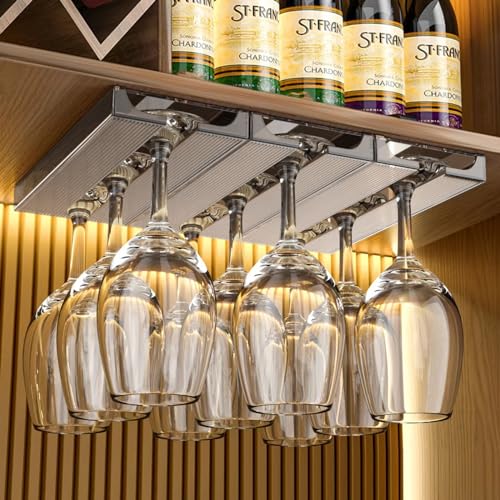4 Pcs Wine Glass Holder Under Cabinet (4 Count)