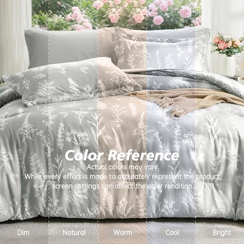 Silver Grey Bed in a Bag Queen 7 Pieces