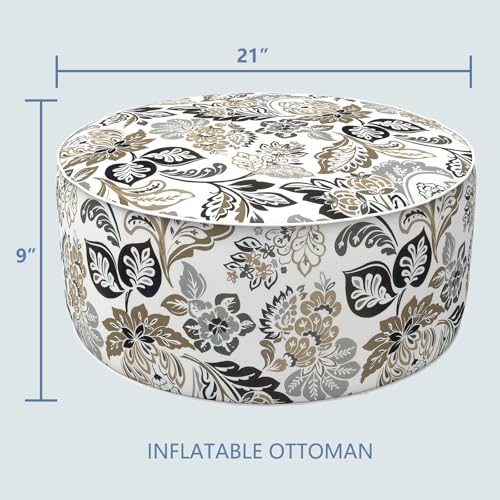 Inflatable Stool Ottoman Footrest with Handle