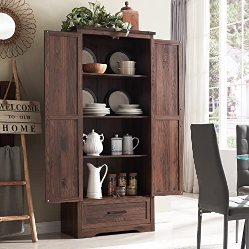 72" Tall Wood Storage Cabinet