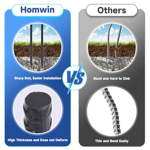 18 inches J Hook Rebar Stakes (16 Count)