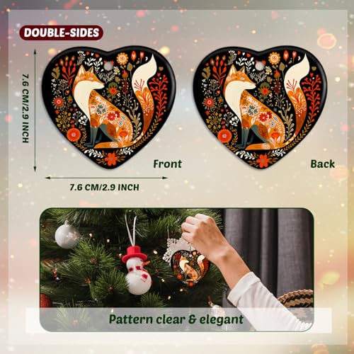 Fox Ornaments for Christmas Tree Aesthetic Christmas Ornaments