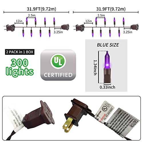 Brown Wire Purple Incandescent Bulb 300 (2 Count)
