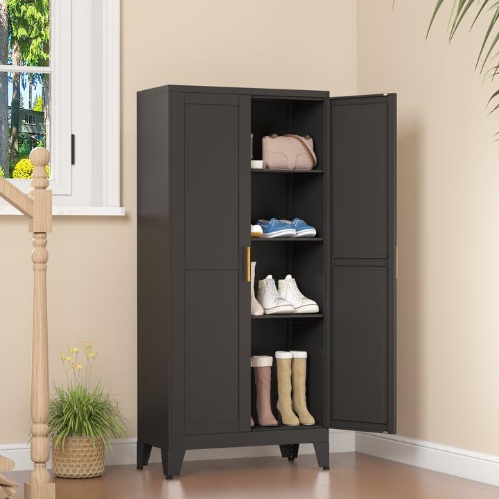 Black Kitchen Pantry Cabinets