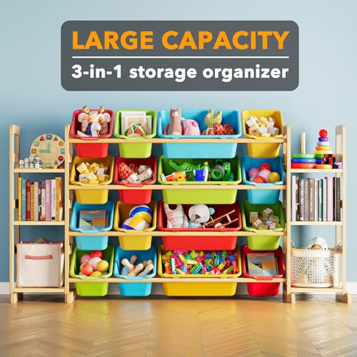 Toy Storage Organizer with 6 Shelves and 16 Bins (6 Count)