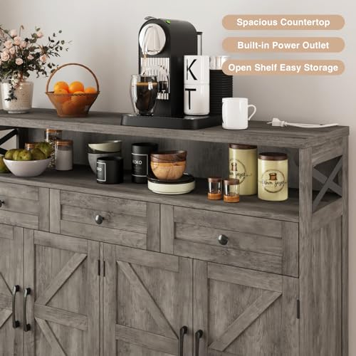 Farmhouse Buffet Cabinet with Drawers