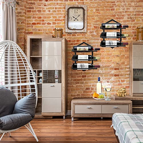 2Pcs Wall Mounted Wine Stemware Rack