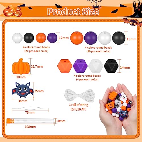145 PCS Halloween Silicone Beads Kit