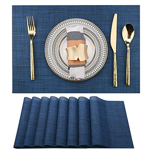 Navy Blue Placemats Set of 8 (8 Count)