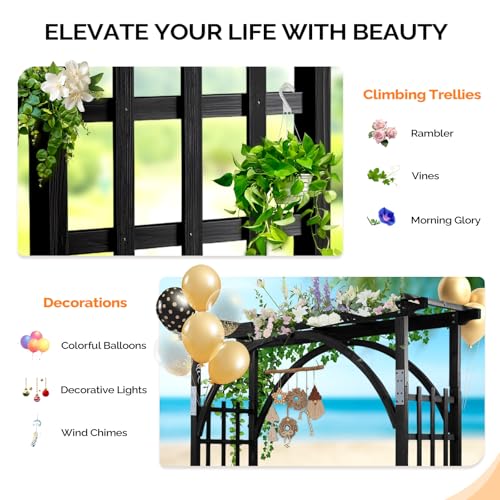 85in Wooden Arbor Garden Arch