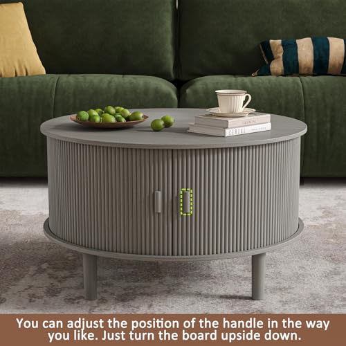 Round Coffee Table with Storage