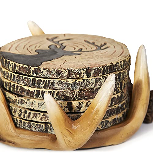 Deer Antlers Coaster Set of 6 (6 Count)