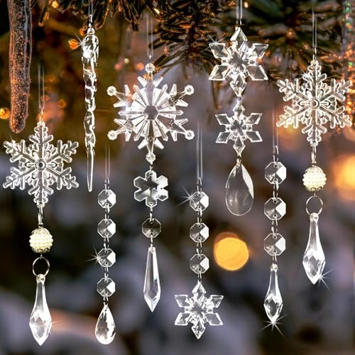 Crystal Christmas Tree Ornaments (48 Count)