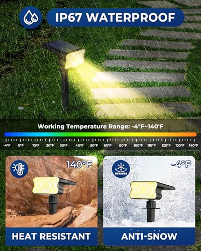 Solar Lights Outdoor Waterproof IP67 (4 Count)