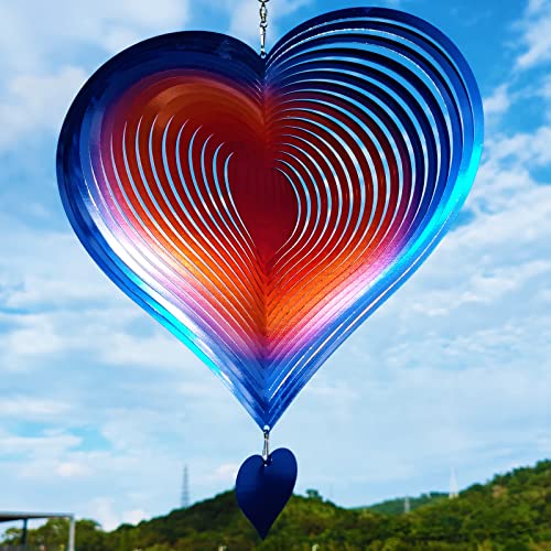 12in Heart Wind Spinner Outdoor Garden Decor Gifts for Mom Wife Women